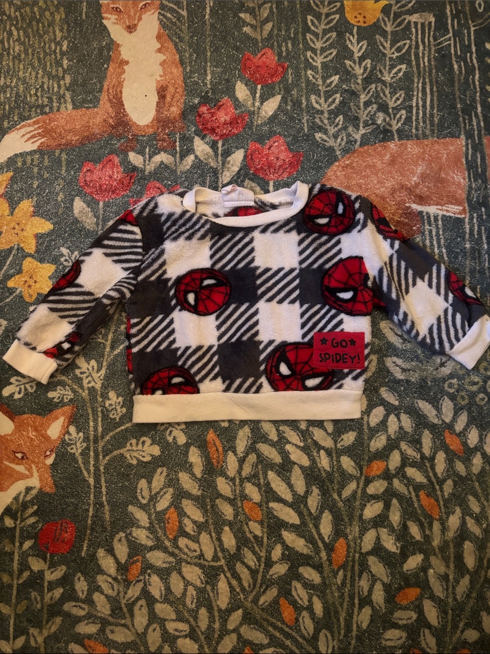 Marvel Kids Spider-Man Fleece Pullover Sweatshirt - Red, Black & White